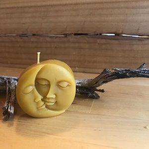Sun and Moon 100% Beeswax Candle